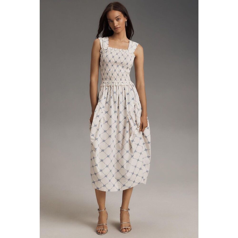 Anthropologie Damson Madder Violet Midi Dress